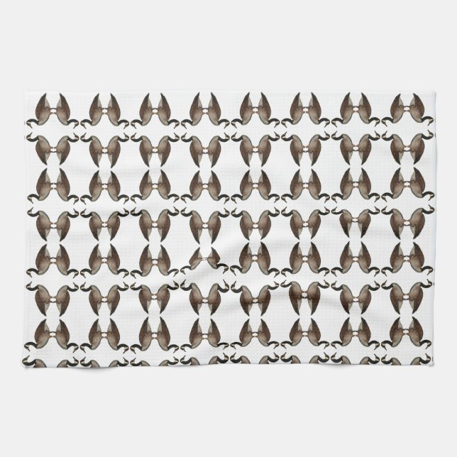 Kanada Goose Brown White Kitchen Towels Kökshandduk (Horisontell)