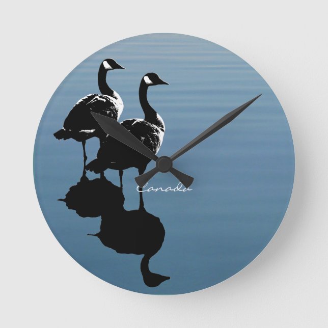 Kanada Goose Clock Gifts Canada Souvenir Clock Rund Klocka (Framsida)