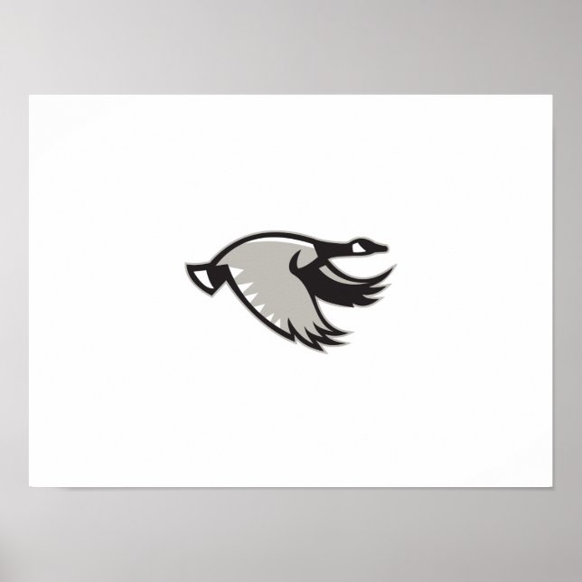 Kanada Goose Flies Retro Poster (Framsidan)