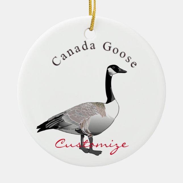 Kanada Goose Gander Thunder_Cove Julgransprydnad Keramik (Framsidan)