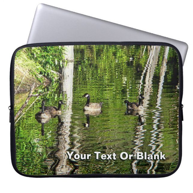 (Kanada) Goose Grönt Laptop Fodral (Framsidan)