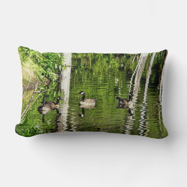 (Kanada) Goose Grönt Lumbarkudde (Framsida)