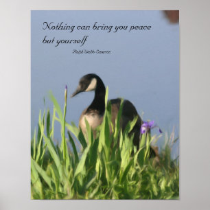 Kanada Goose Inner Peace Inspirational Quote Poster