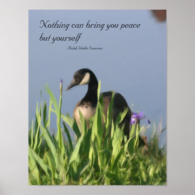 Kanada Goose Inner Peace Inspirational Quote Poster (Framsidan)