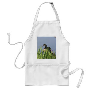 Kanada Goose Irises Animal Art Apron Förkläde