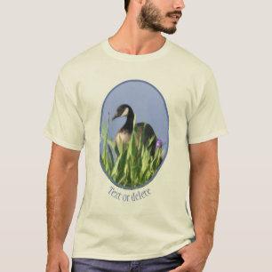 Kanada Goose Irises Nature Painting Personlig T Shirt