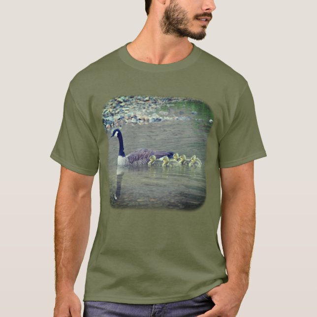 Kanada Goose Mamma och Spädbarn natur T Shirt (Framsida)
