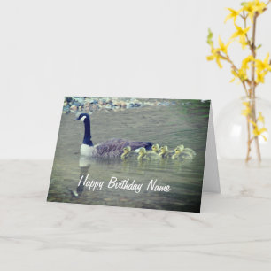 Kanada Goose Mamma Spädbarn Personlig Birthday Kort