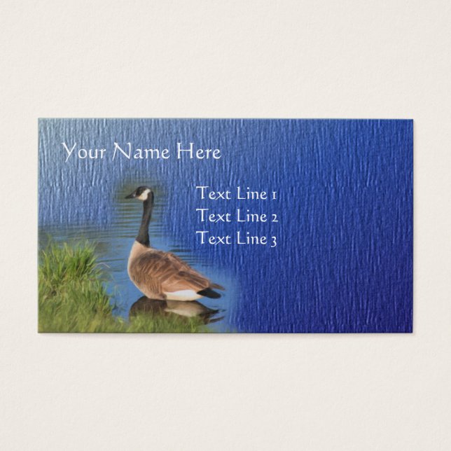 Kanada Goose Nature Animal Art Visitkort (Framsidan)