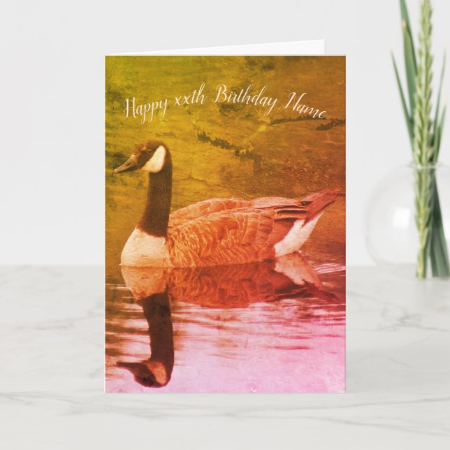 Kanada Goose Nature Art Personlig Birthday Kort (Framsida)