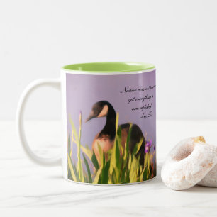Kanada Goose Nature Inspirational Quote Två-Tonad Mugg