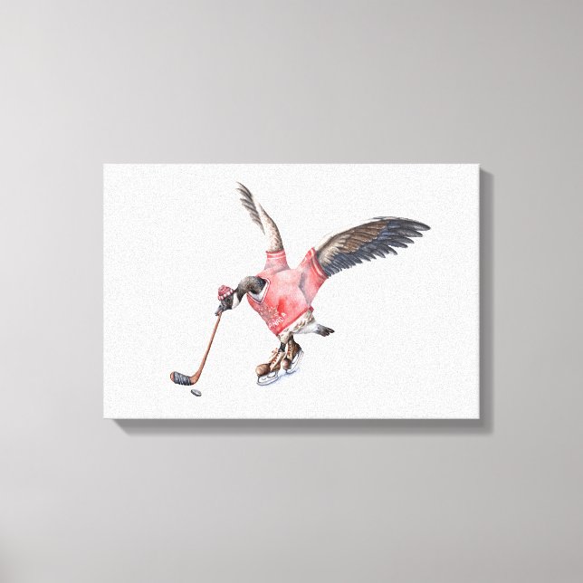 Kanada Goose Play Hockey Canvastryck (Framsida)