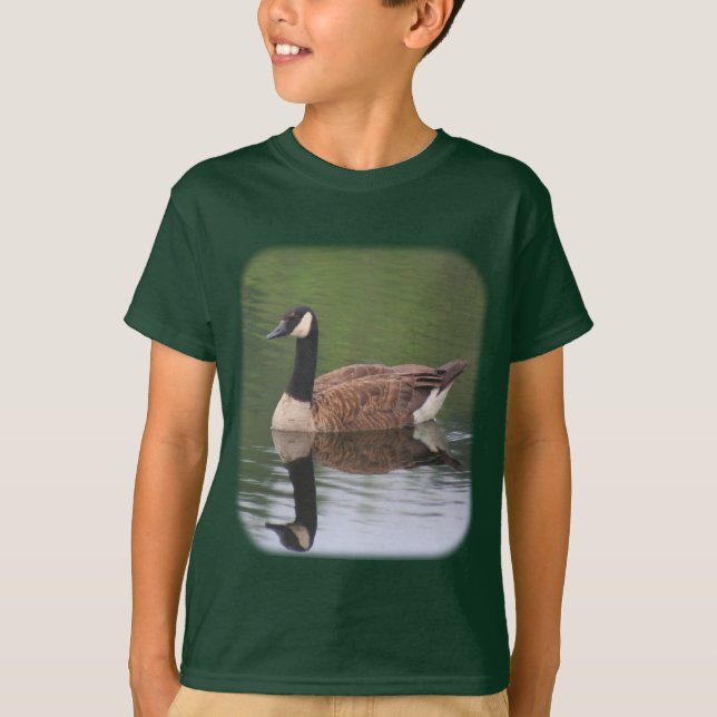 Kanada Goose Reflection Nature Kids T-Shirt (Framsida)