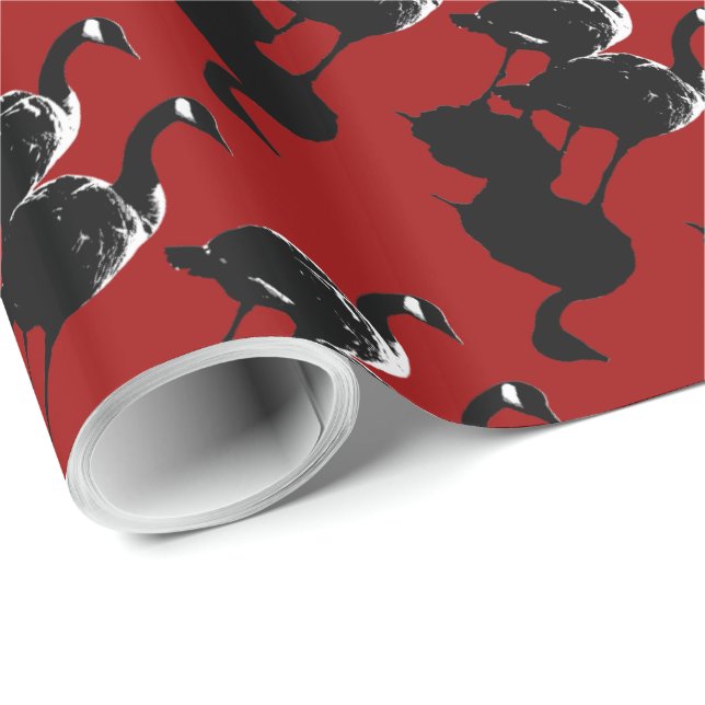 Kanada Goose Wrapping Canadian Goose Gift Papper Presentpapper (Rullad Hörn)