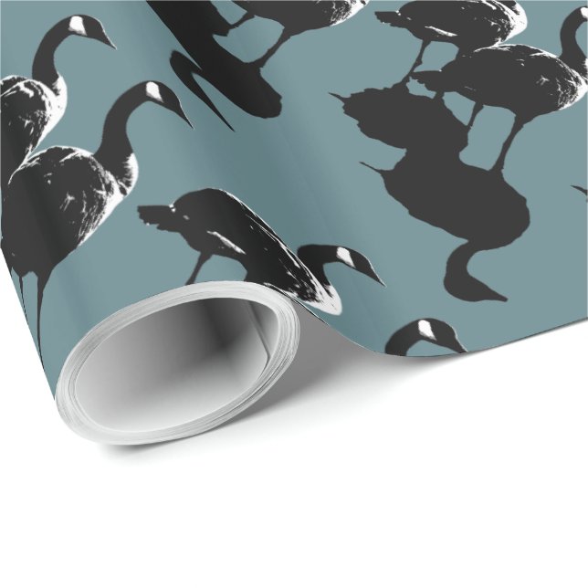 Kanada Goose Wrapping Canadian Goose Gift Papper Presentpapper (Rullad Hörn)