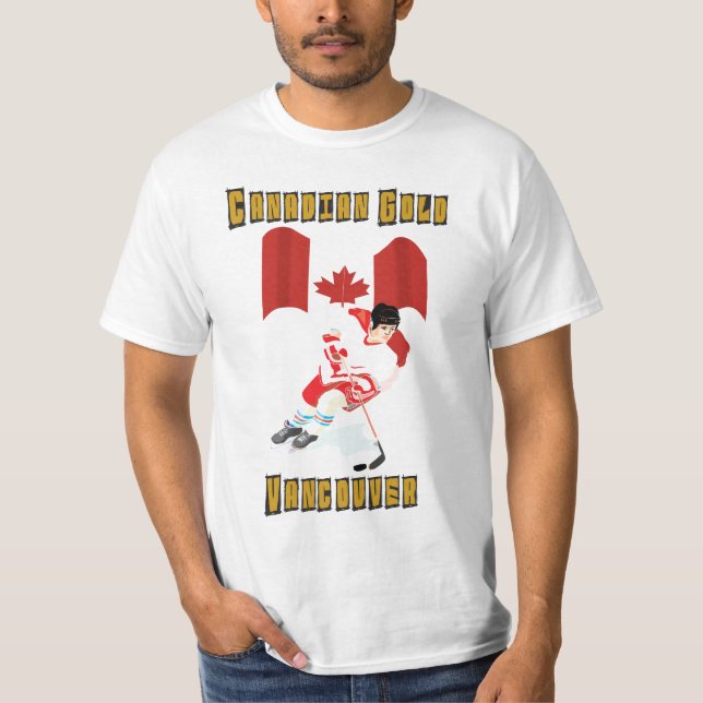 Kanada guld - manar olympiska hockey t-shirt (Framsida)