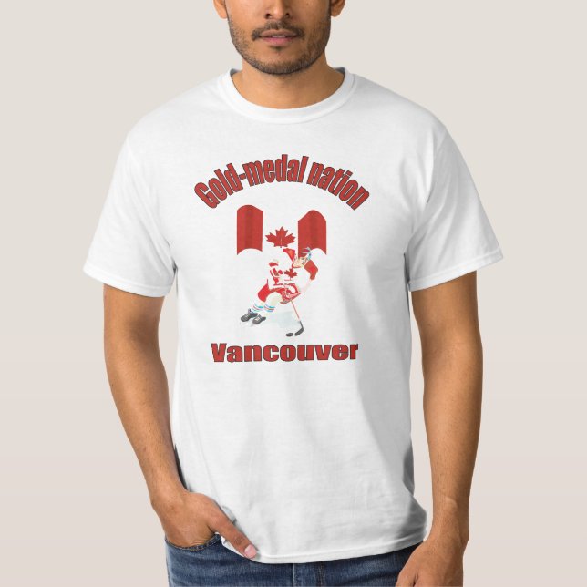 Kanada guldmedaljvinnarear tee shirt (Framsida)