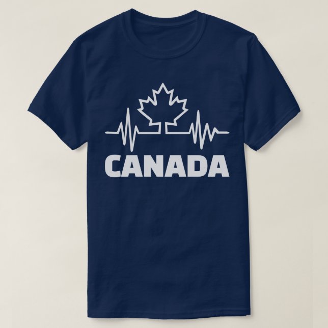 Kanada Heartslag T Shirt (Design framsida)
