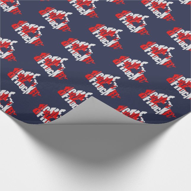 Kanada Hem Hockey Karta Gift Wrap Presentpapper (Hörn)