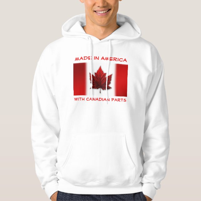 Kanada Hoodie American Made in Canada Sweatshirt (Framsida)