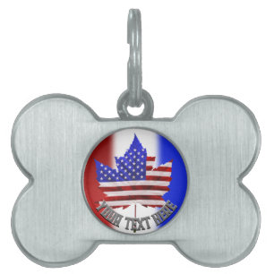 Kanada Hund Märkre USA Kanada Pet Tag Souvenir ID-bricka Husdjur