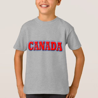 Kanada i fetstil Red Lettering Tee Shirt