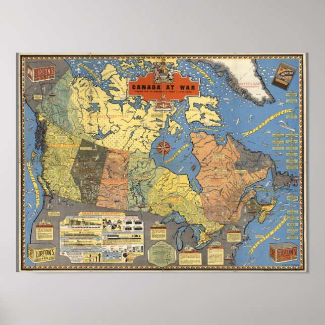 Kanada i Krig Poster (Framsidan)