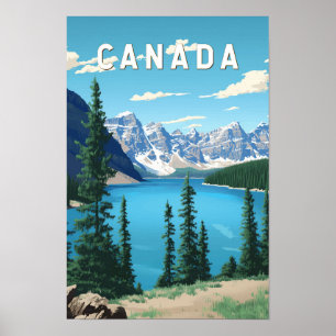 Kanada Illustration Resa Konst Vintage Poster