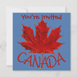 Kanada Inbjudningar Personliga Kanada Flagga RSVP