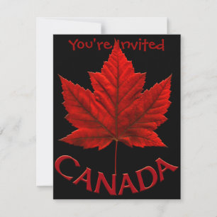 Kanada Inbjudningar Personliga Kanada Flagga RSVP
