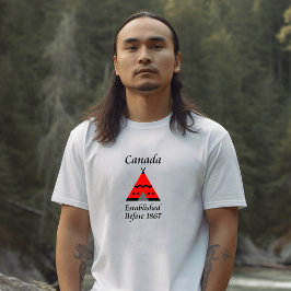 Kanada inrättad före 1867 Red Teepee Färg T Shirt