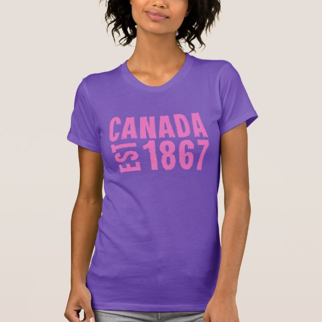 Kanada inrättade 1867-årsdagen 150 år t-shirt (Framsida)