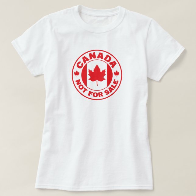 Kanada inte till salu t shirt (Design framsida)