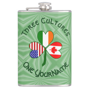 Kanada Irland USA Shamrock Flag Personlig Fickplunta