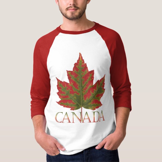 Kanada Jersey Autumn Kanada Maple Löv Souvenirs T Shirt (Framsida)