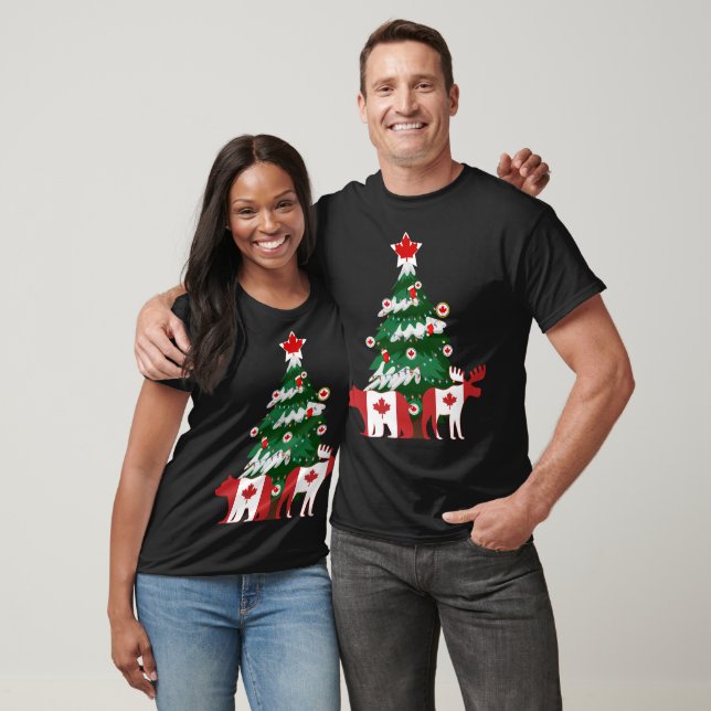 Kanada Julgran Canadian Ugly X-mas Sweater T Shirt (Unisex)