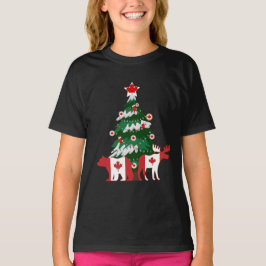 Kanada Julgran Canadian Ugly X-mas Sweater T Shirt