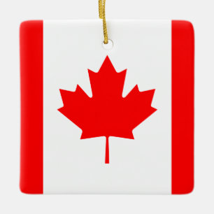 Kanada (Kanada) Flagga Julgransprydnad Keramik