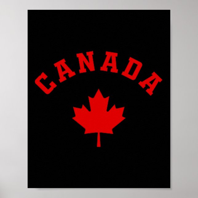 Kanada Kanadensisk Flagga Lönnlöv Logotyp Vandring Poster (Framsidan)