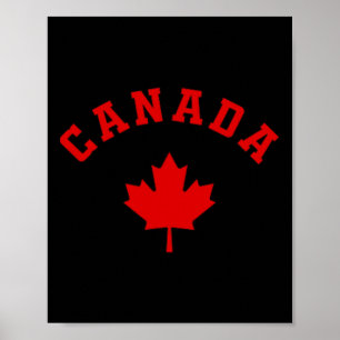 Kanada Kanadensisk Flagga Lönnlöv Logotyp Vandring Poster