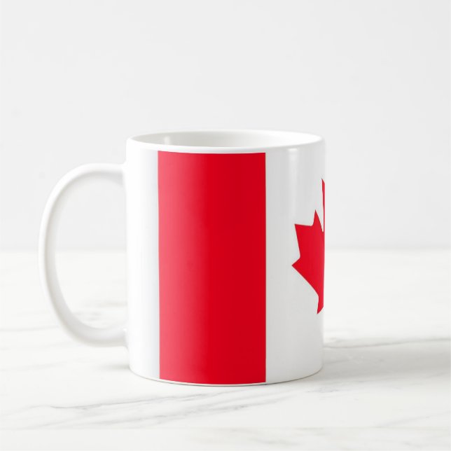 KANADA. Kanadensisk flagga. Patriotic. Kaffe mugg (Vänster)