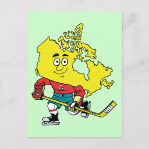 Kanada Kanadensisk Hockey Vintage Resa Suvenir Vykort