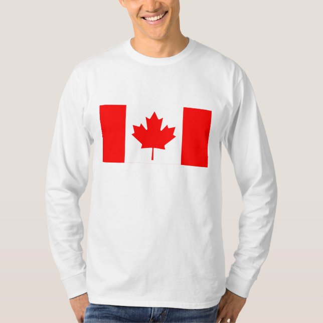 Kanada - Kanadensiska Flagga T-shirt (Framsida)