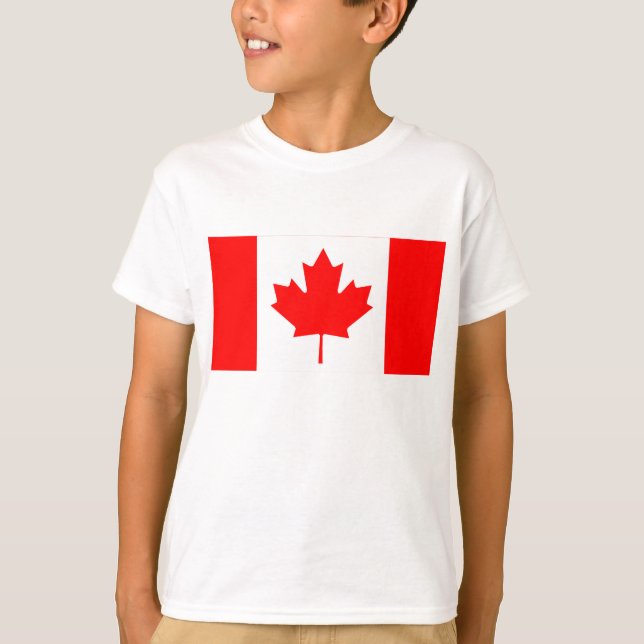 Kanada - Kanadensiska Flagga T-shirt (Framsida)