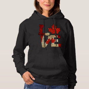 Kanada Kärlek Maple Löv Patriotic Canadian Flagga T Shirt