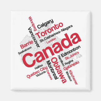 Kanada Karta Cities Magnet