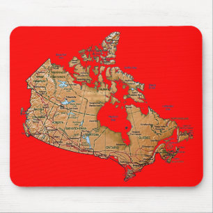 Kanada karta Mousepad Musmatta