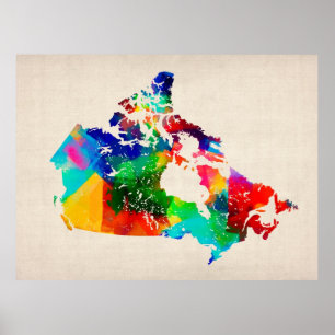 Kanada Karta Poster