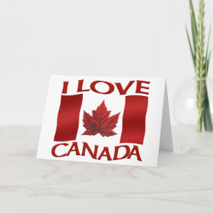Kanada-kort Kanadas Flagga Greeting Cards Anpassni Kort