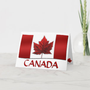 Kanada-kort Kanadas Flagga Greeting Cards Anpassni Kort